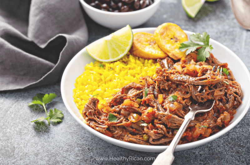 Vintage Cuban Cookbook with Ropa Vieja Recipe Page - Exploring the History of this Flavorful Dish