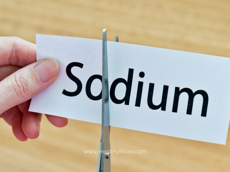 highlighting the health benefits of a low-sodium diet, including improved heart health and reduced blood pressure, with visual icons and statistics.